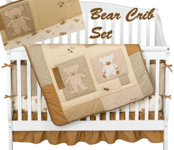 Eddie Bauer teddy bear baby bedding crib set and nursery decor