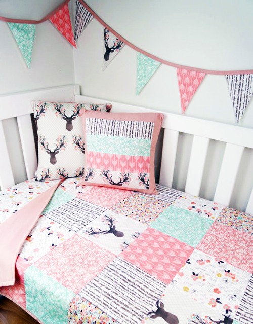 Baby Deer Or Enchanted Forest Baby Bedding