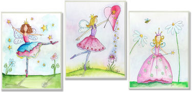 Fairytale princess fairy nursery wall art ideas