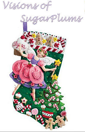 Sugarplum fairy baby first Christmas stocking kit