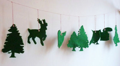 Green Felt Garland Forest Friends Baby Nursery Wall Decorations Deer Created by atelierpompadour Etsy