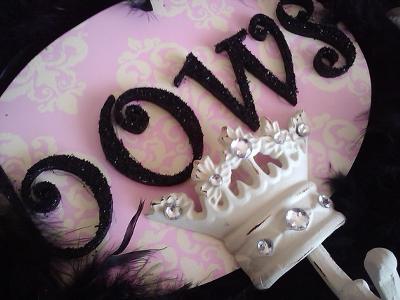 Pink, Black and White Boutique Hair Bow Holder from Foxy Belle Boutique