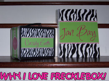 hot pink zebra print lime green personalized girls lunchbox