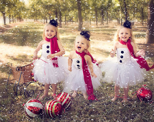 Baby girl Frosty the Snowman holiday Christmas tutu dress outfit