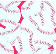 hot pink girls baseball softball cotton flannel quilt fabric