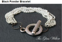 gun powder silver toggle bracelet