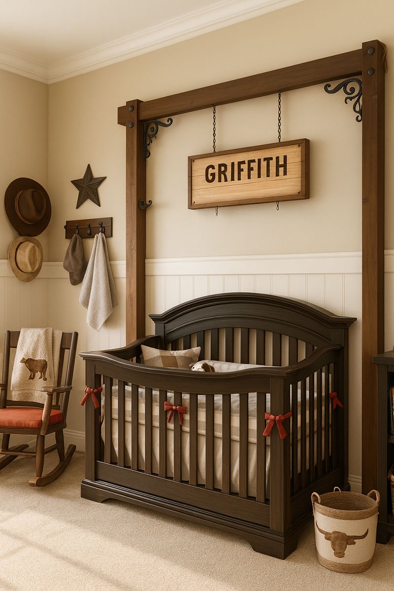 Western baby boy cowboy theme nursery decor
