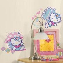 Giant Hello Kitty butterfly wall stickers and decals for the nursery or a big girl bedroom