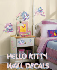 hello kitty baby nursery wall vinyl reusable decals stickers