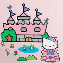 Hello Princess fairy castle theme baby nursery wall decals and stickers