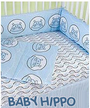 baby boy blue hippo baby crib nursery bedding set decor