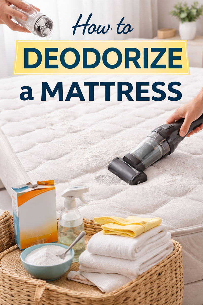 fresh clean mattress with sunlight showing deodorizing results