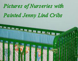 Jenny Lind crib painted green