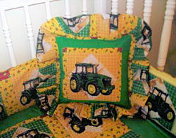 DIY handmade John Deere nursery décor made from Heartland fabrics