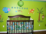lime green tropical blue elephant jungle baby nursery pictures pics room ideas