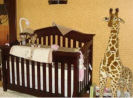 gender neutral leopard print giraffe safari jungle nursery animals wild zoo wall mural silhouettes painting technique gradient