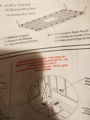 Metal baby crib mattress support frame