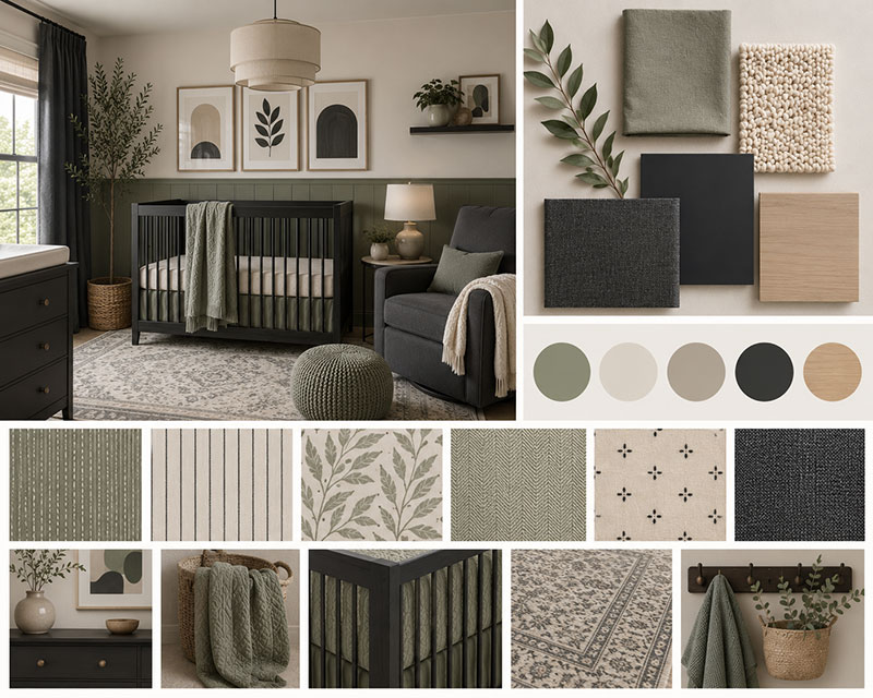Baby Color Schemes for Nurseries (Modern Paint & Pattern Ideas)