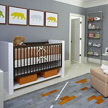 Modern baby bear nursery theme