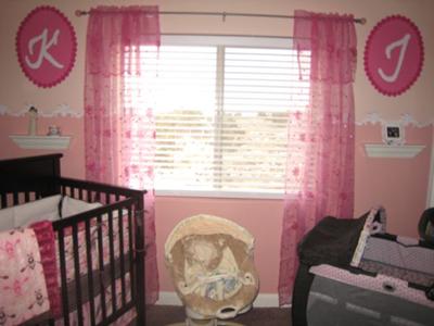 Modern yet vintage pink nursery decorated for our baby girl
