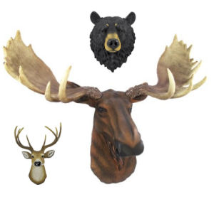 Moose black bear white tail deer wall decorations for the rustic log cabin baby nursery room