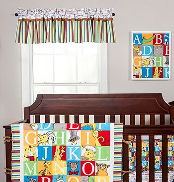 ABC Baby Dr Seuss nursery theme ideas décor baby crib bedding