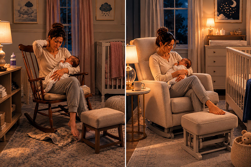 Luxury nursery rocking chair and glider comparison