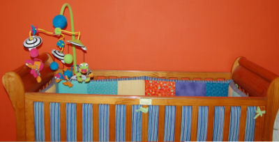 orange nursery wall decor