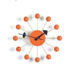 Orange ball wall clock