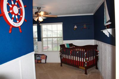 Our baby boy's red, white and blue nautical nursery