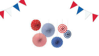 Patriotic baby shower decorations in red white and blue