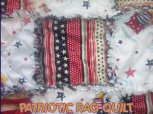 patriotic red white blue rag baby crib quilt bedding nursery bedding sets