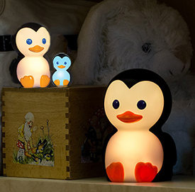 Penguin baby night lights that change colors for a baby boy or girl nursery make sweet gifts