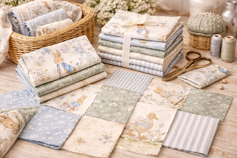 Peter Rabbit Fabric with Matching Peter Rabbit Fabric Panel for a Quilt or Wall Hanging