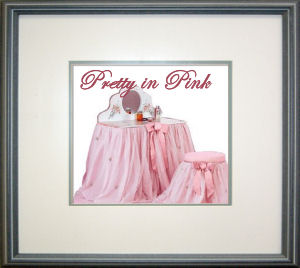 girls pink ballerina vanity bedroom nursery decor table