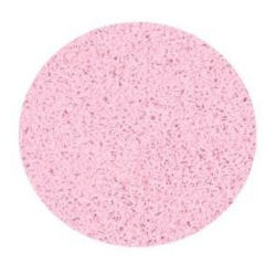 Round pink shag area rug for a baby girl nursery room