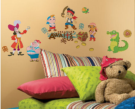 Disney Peter Pan wall decals and stickers collection including the pirate Captain Hook