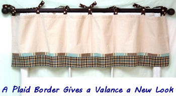 Mad About Plaid baby nursery window curtain valance