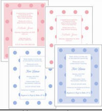 polka dots dot baby shower invitations pink blue green yellow personalized