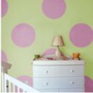 Polka dots dot baby nursery wall stencil pattern template