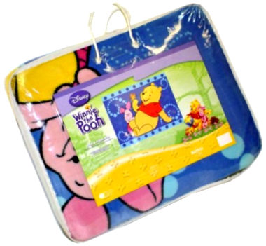 Large Winnie the Pooh area rug for a baby nursery room