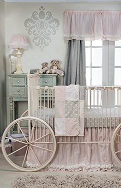Princess baby nursery for a girl with a princess crib