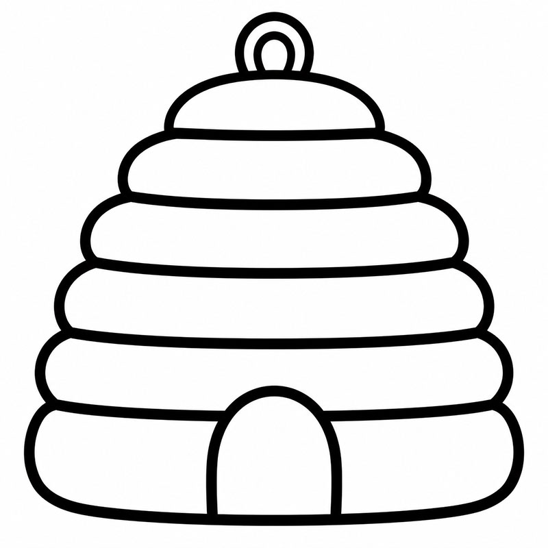 Printable bee hive stencil template