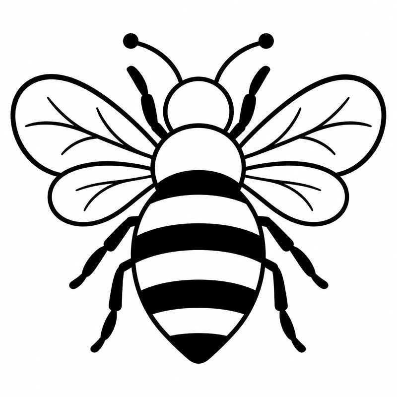 Printable bumble bee stencil template