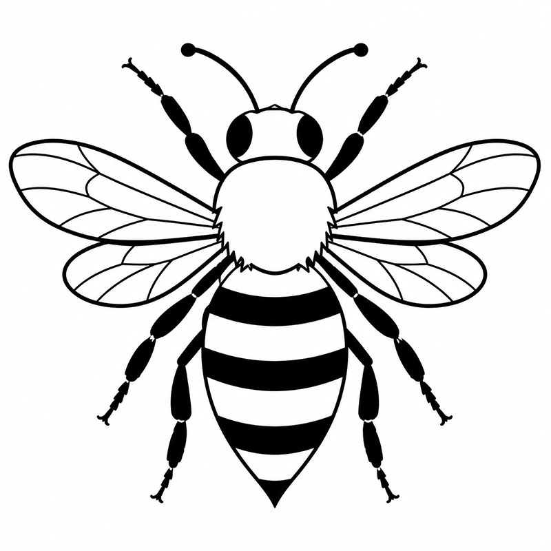 Printable honey bee stencil template