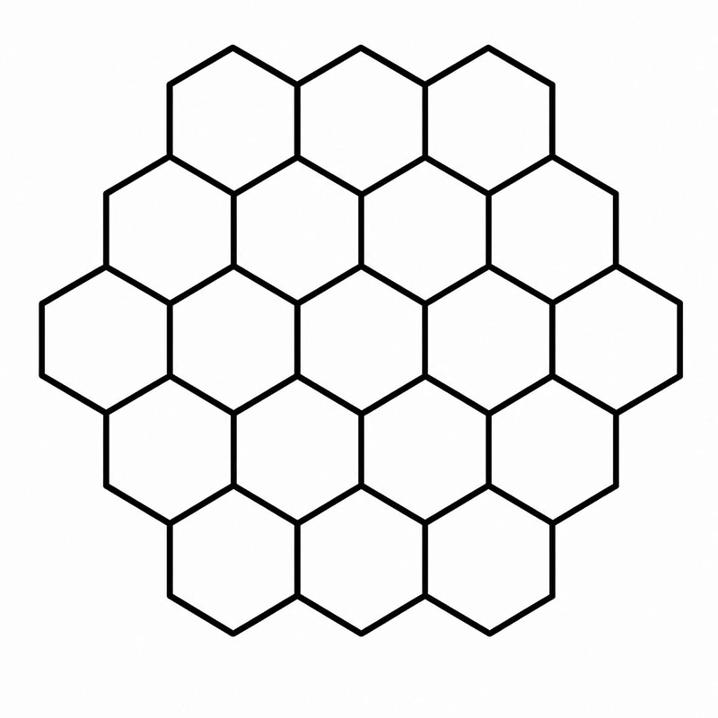 Printable honeycomb stencil template