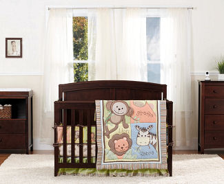 rainforest jungle monkey baby bedding set crib nursery pictures