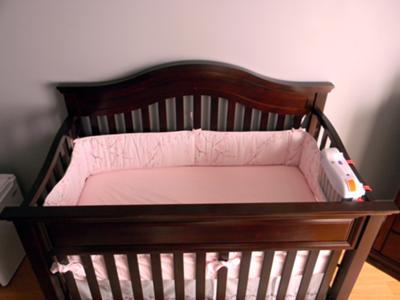 Pink European Cherry Blossom Restoration Hardware Baby Girl Crib Bedding Set 