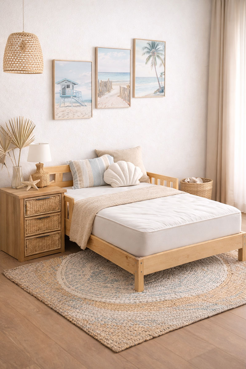 Convertible crib changed to toddler bed with the same mattress still in place