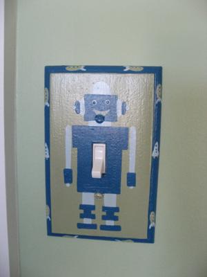 Inexpensive Robot Themed Switchplate from Etsy